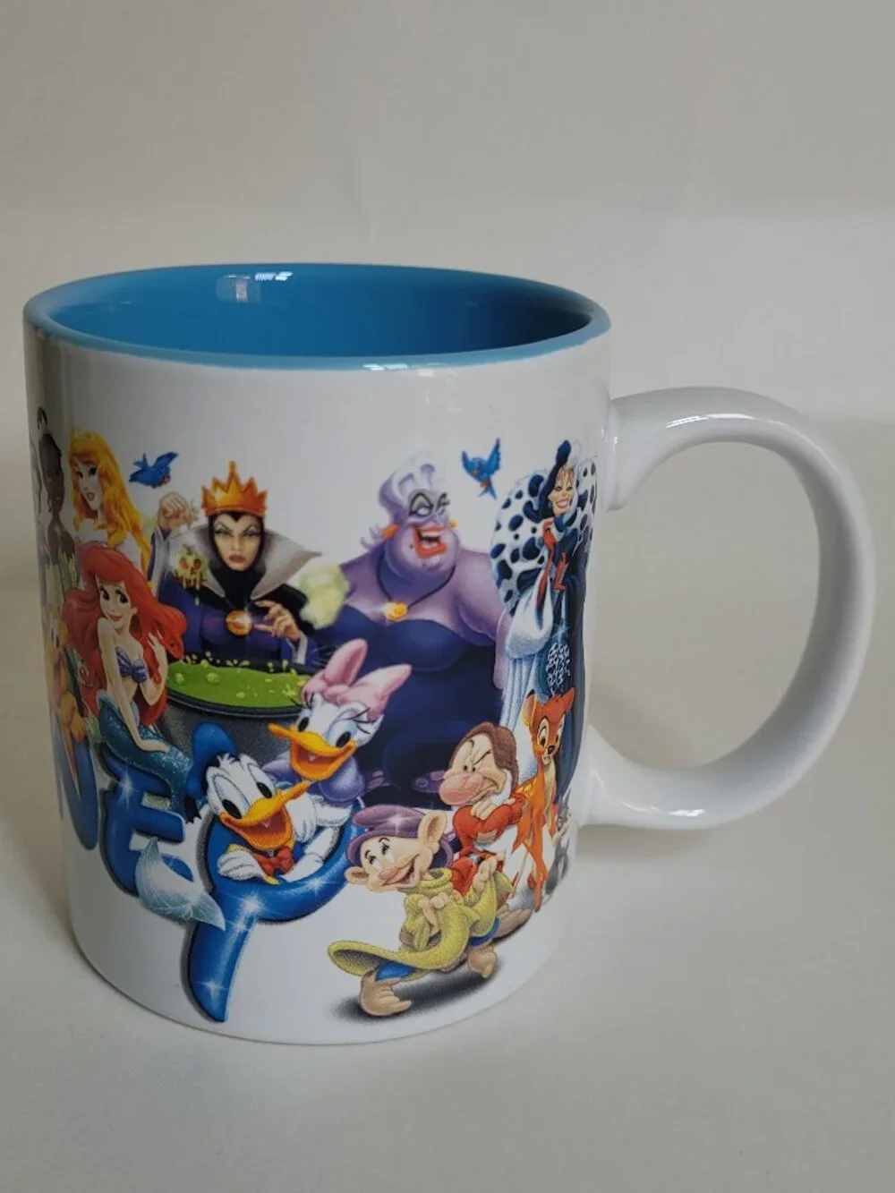 Jerry Leigh Disney Characters Coffee Mug Blue Inside Retro Disney